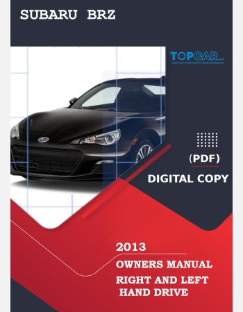 subaru brz 2013 owners manual rhd and lhd